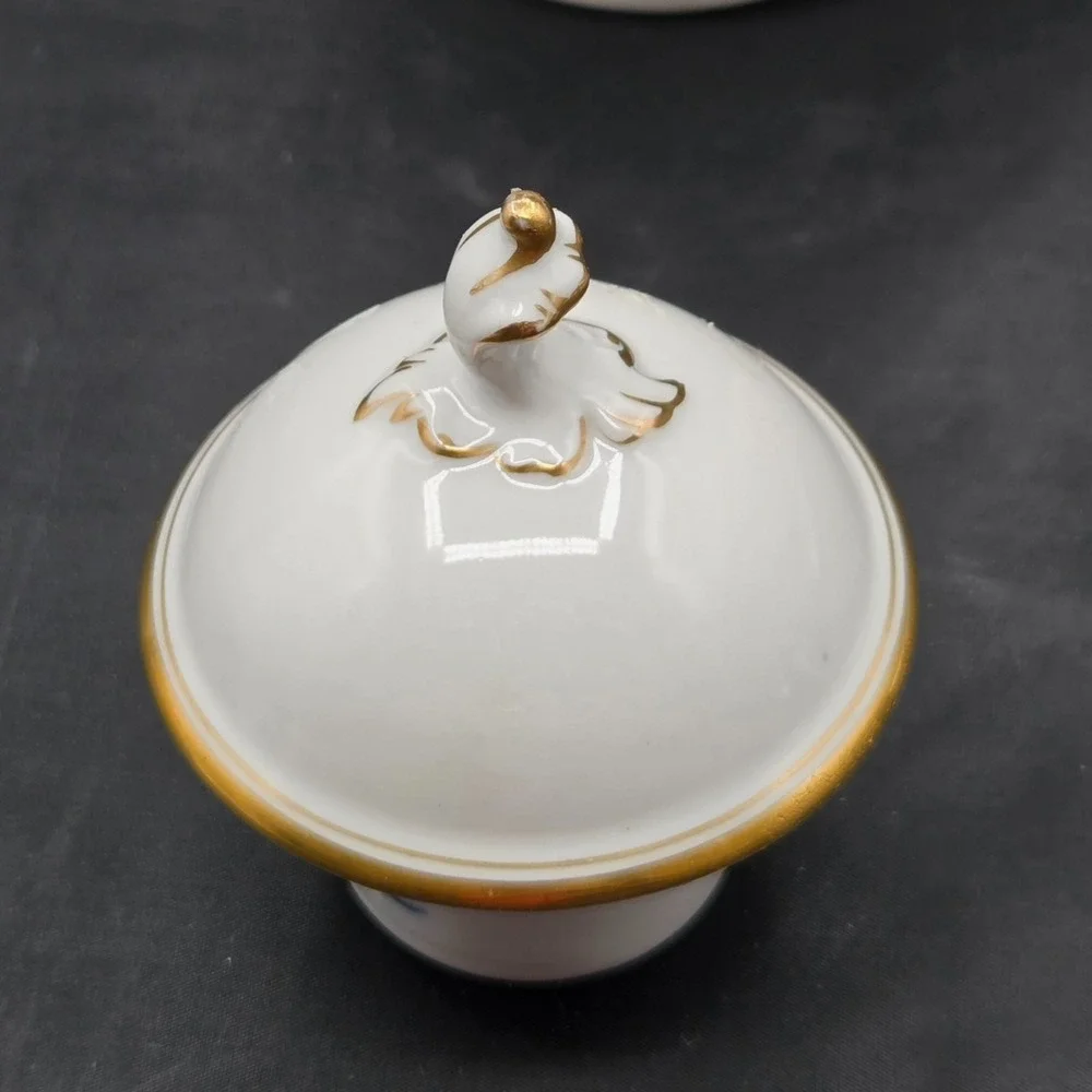 Royal Copenhagen  Coffee Pot Teapot with Lid Gold Trim Signed & Numbered VINTAGE